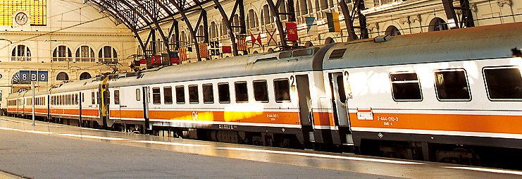 Arriving by train